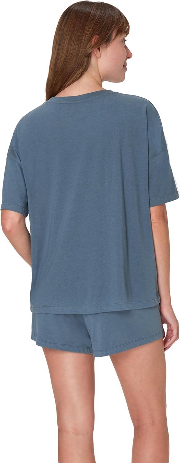 imageHanes Womens Pajamas Set Comfywear Pajamas for Women Set Originals SupertSoft Loungewear TShirt amp Sleep ShortsStargazer Grey