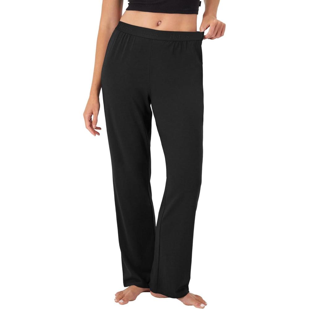 imageHanes Womens Lounge Pants Originals Supersoft Comfywear Sleep Pants Loungewear for Women 30Black