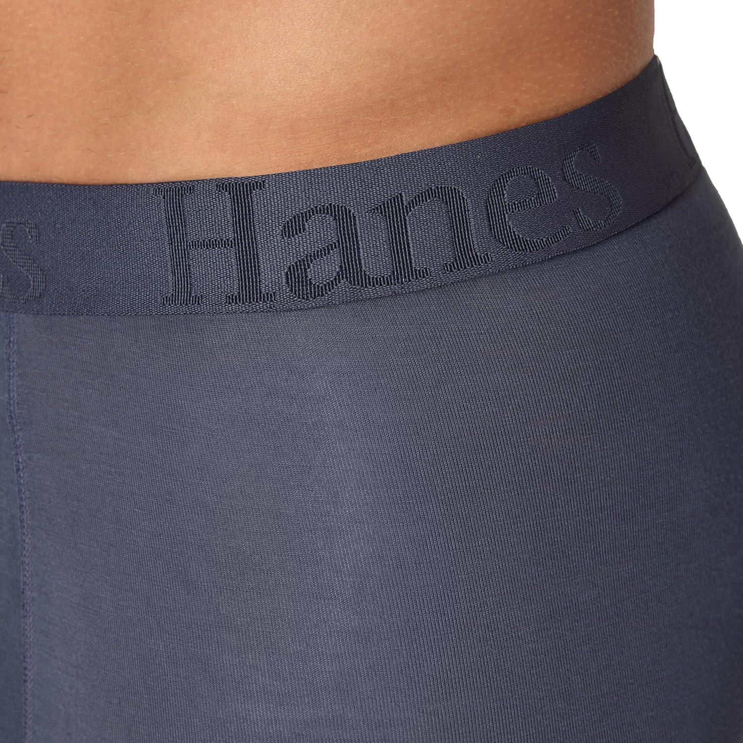 imageHanes Mens Originals Supersoft Boxer Brief Underwear Total Support Pouch Boxer Briefs for Men Long Leg amp Regular 3packBlack Grey