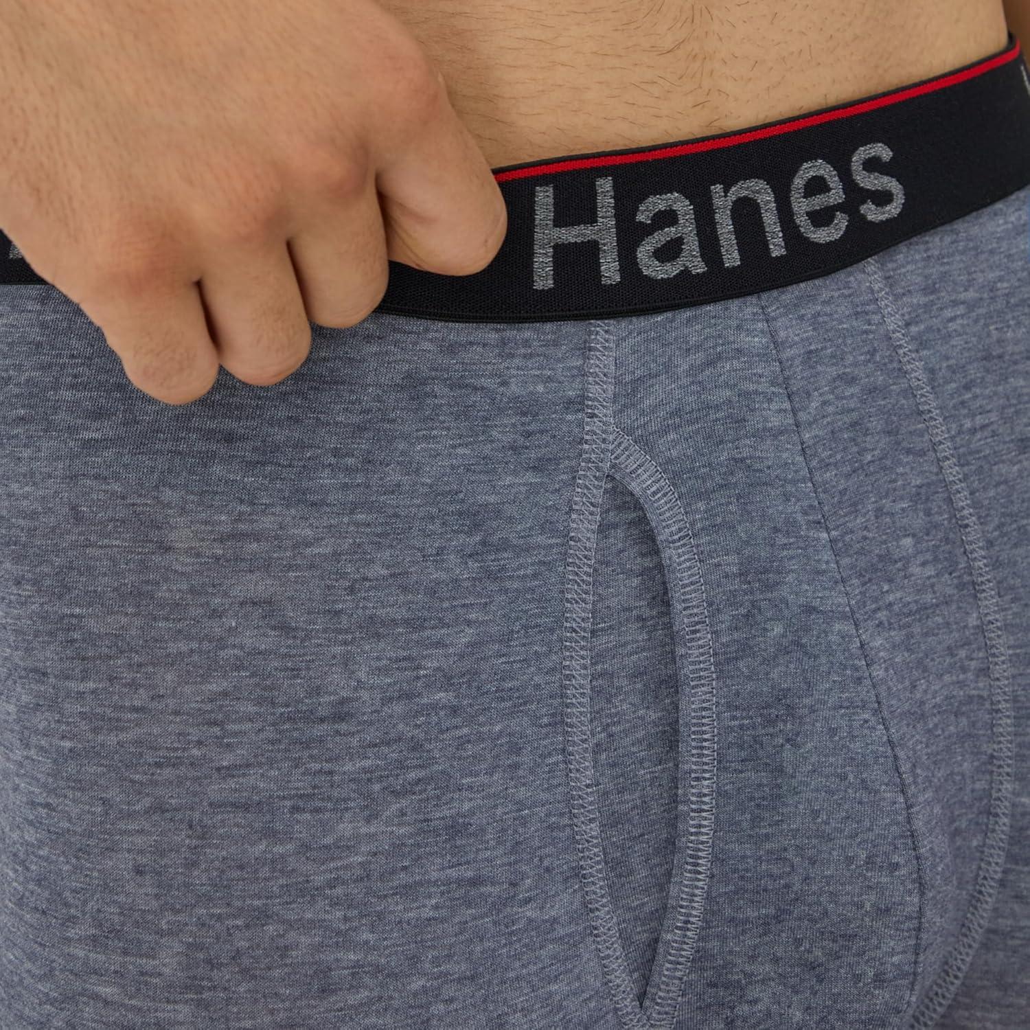 imageHanes Mens Underwear Boxer Briefs 3Pack Total Support Pouch Sexy Mens Underwear Long or ShortLeg Boxer BriefsGreyBlack