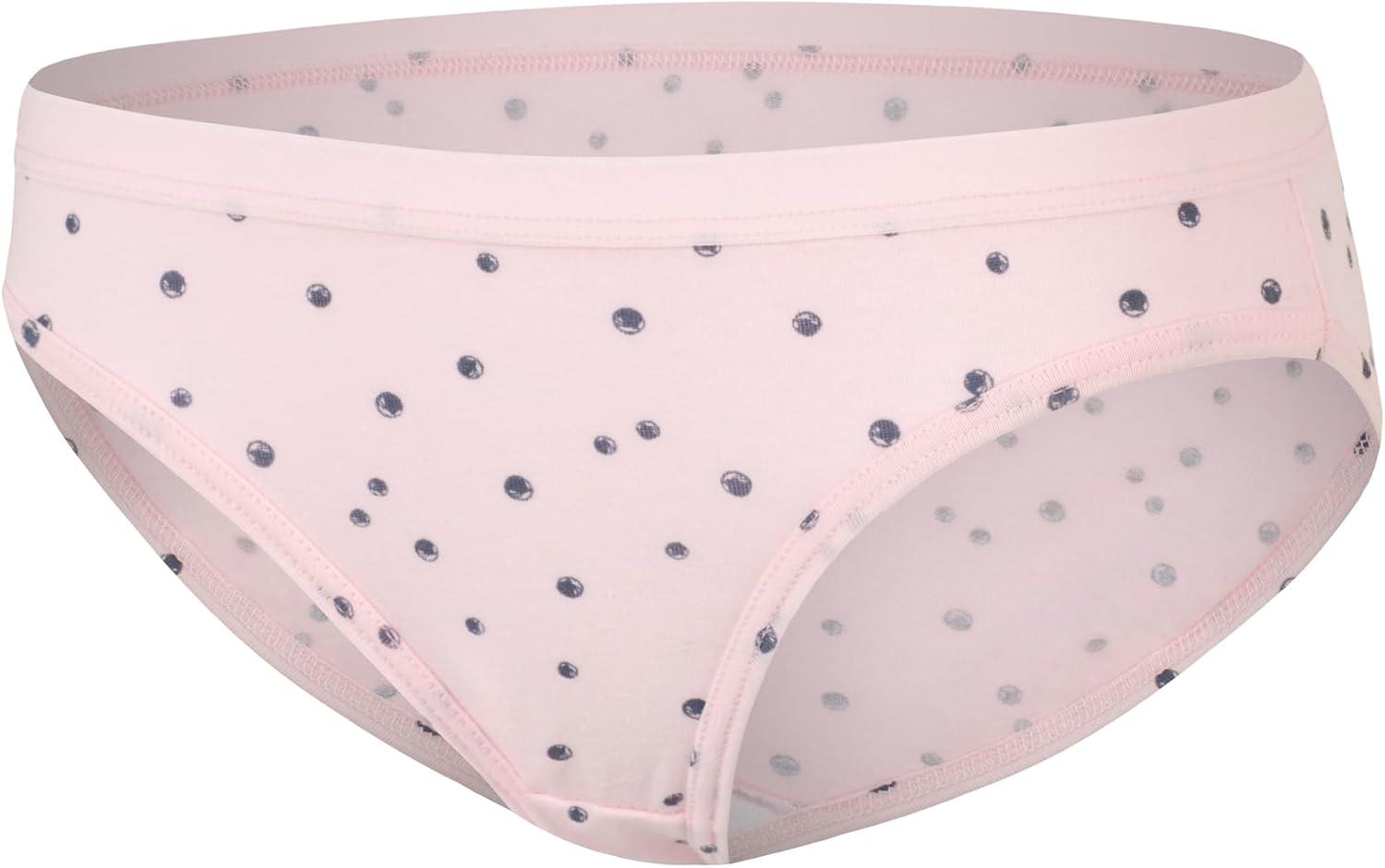 imageHanes Girls Cotton Stretch UnderwearBlack Nude Grey White Dot Print Stripe Print Star Print