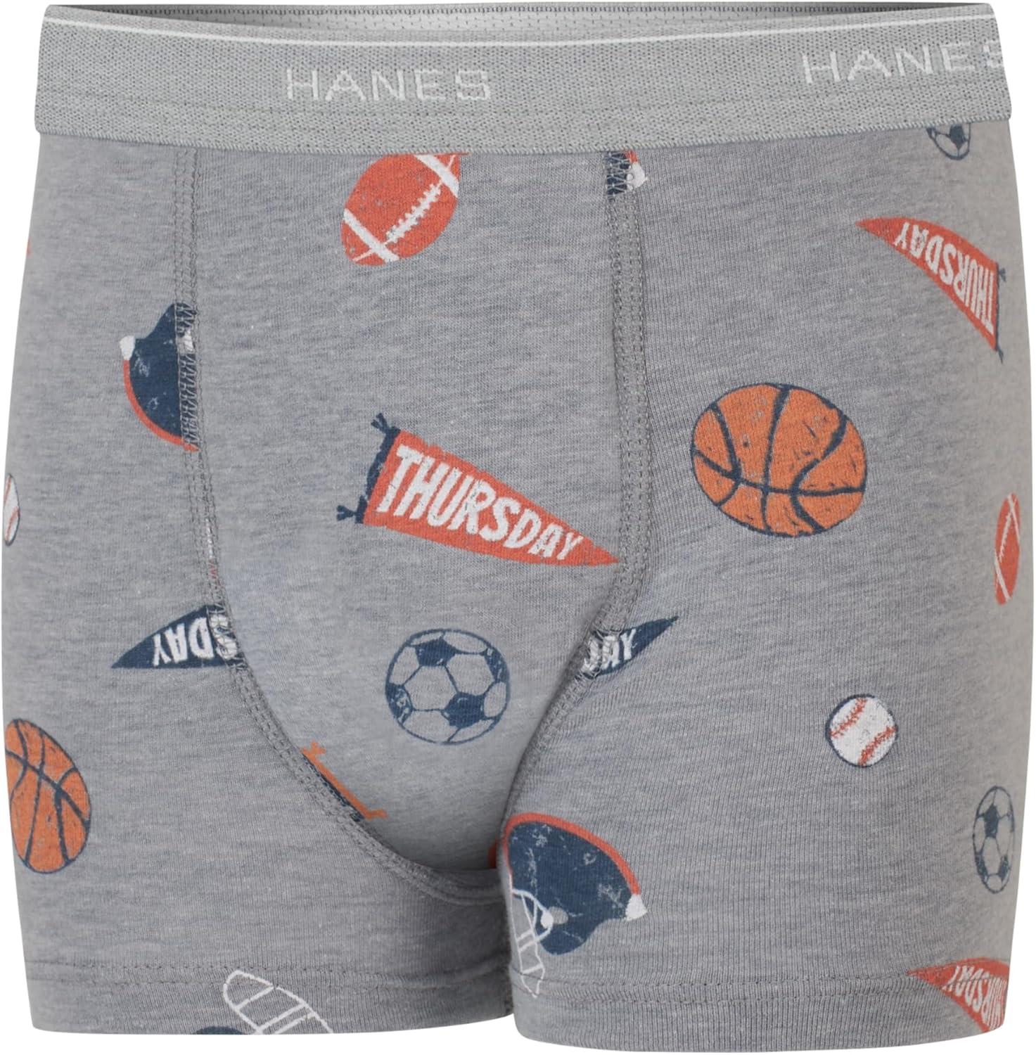 imageHanes Boys Potty Training Underwear Light Leaks Toddler Cotton Briefs and Boxer Briefs MultipackBoxer Briefs Days of Week 7 Pack