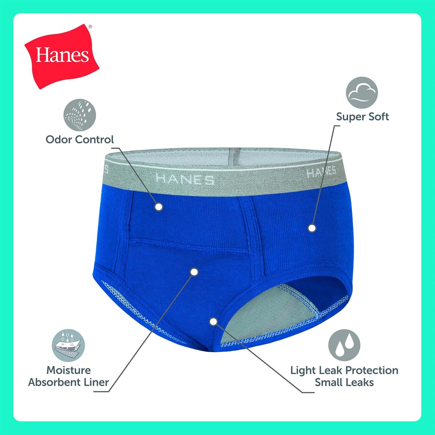 imageHanes Boys Potty Training Underwear Light Leaks Toddler Cotton Briefs and Boxer Briefs MultipackBriefs RedTractor 6 Pack