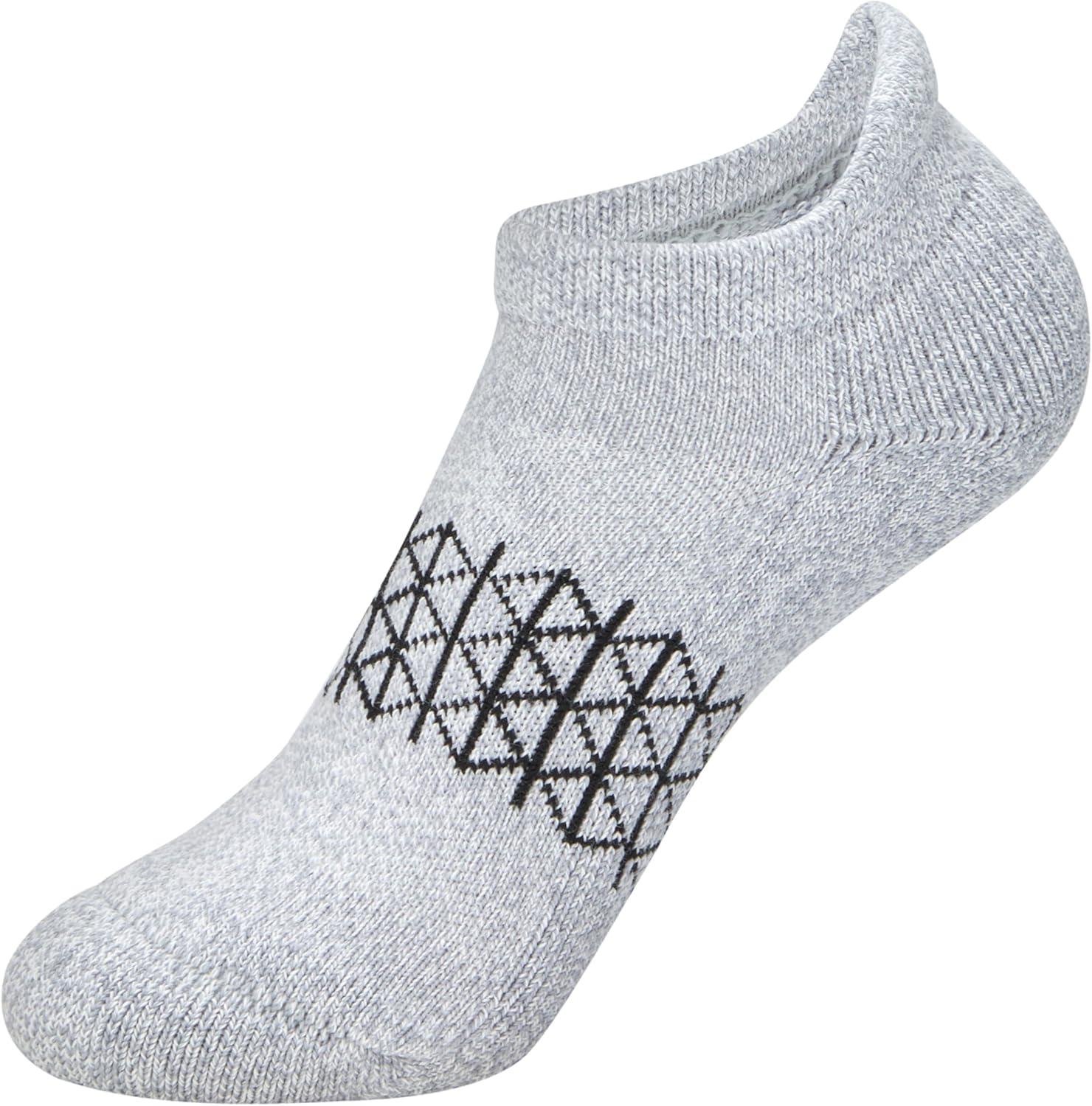 imageHanes Boys Socks Ankle Crew amp No Show 6pack Absolute Active Cushioned Sports Socks for Boys Moisturewicking AthleticGreyBlack Heel Shield