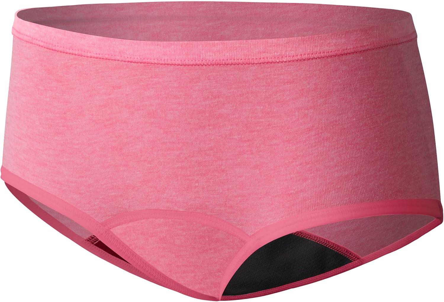 imageHanes Girls Period Underwear Boxer Briefs Comfort Period Boxer Brief Panties for Girls Moderate ProtectionBoyshort PinkBlueBlack 4 Pack