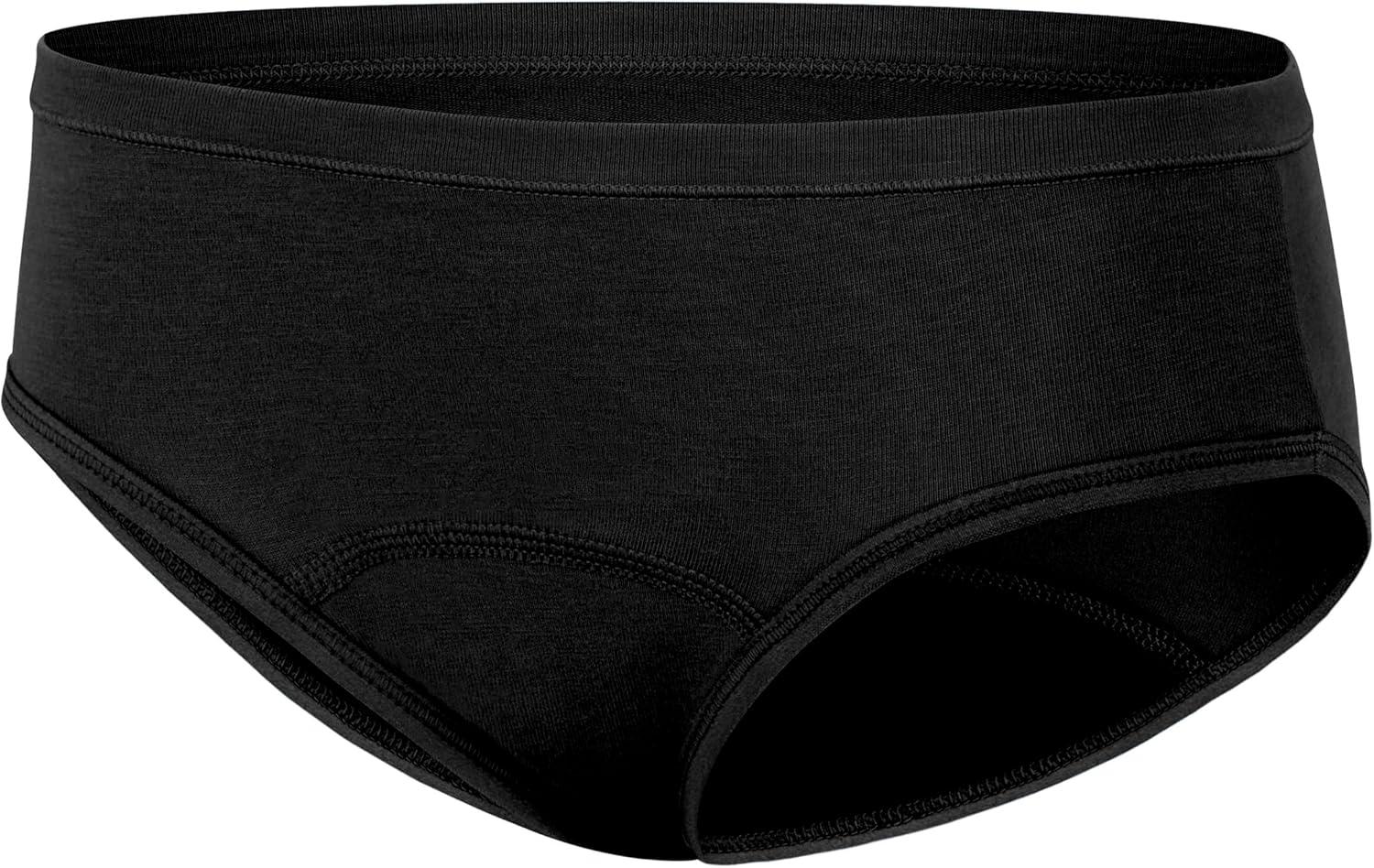 imageHanes Girls Period Underwear Boxer Briefs Comfort Period Boxer Brief Panties for Girls Moderate ProtectionHipster Multi 6 Pack