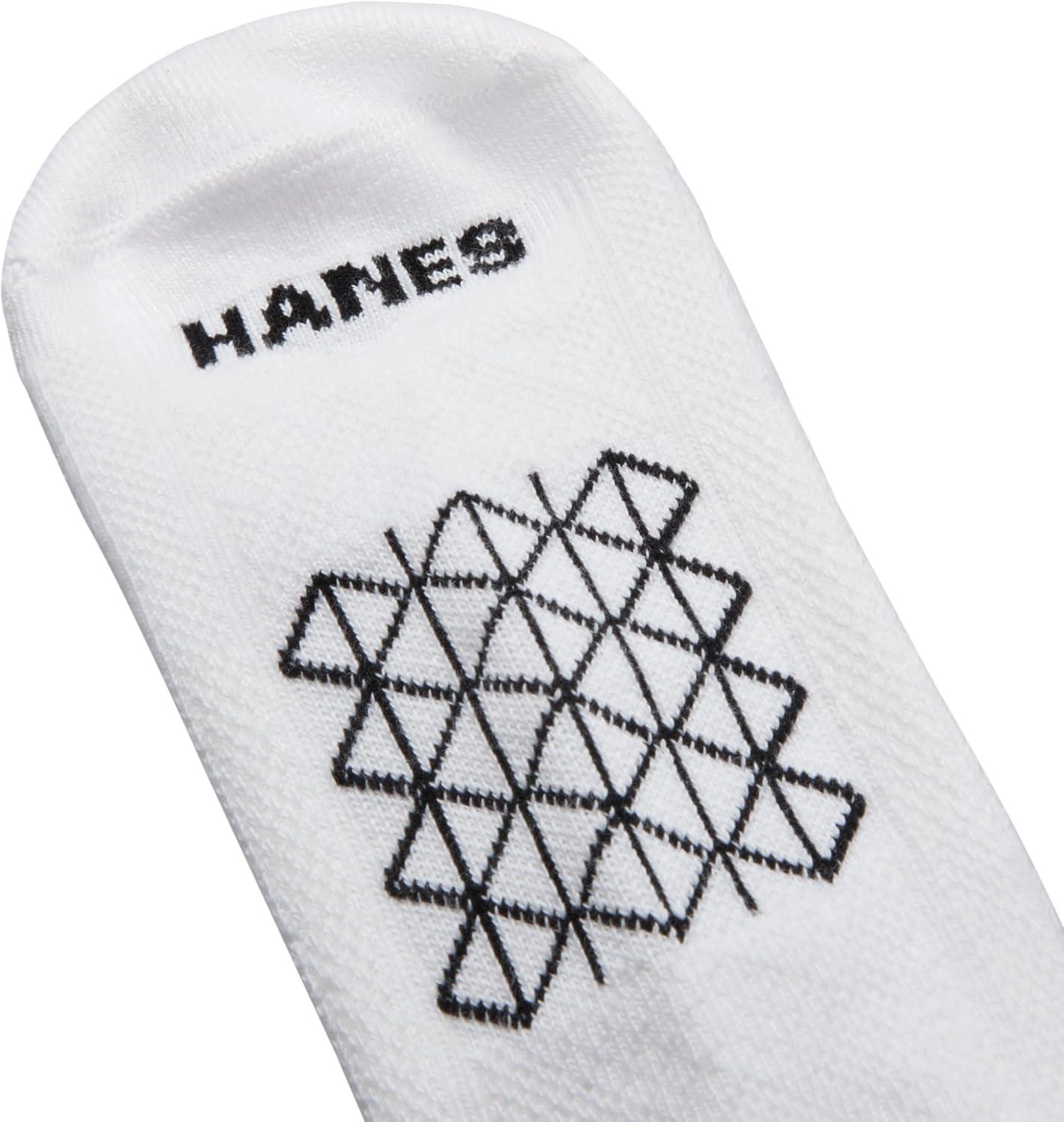imageHanes Mens Socks Pack 4Pair Pack Absolute Run Cushioned HeelShield Tab MoistureWicking Mens Socks