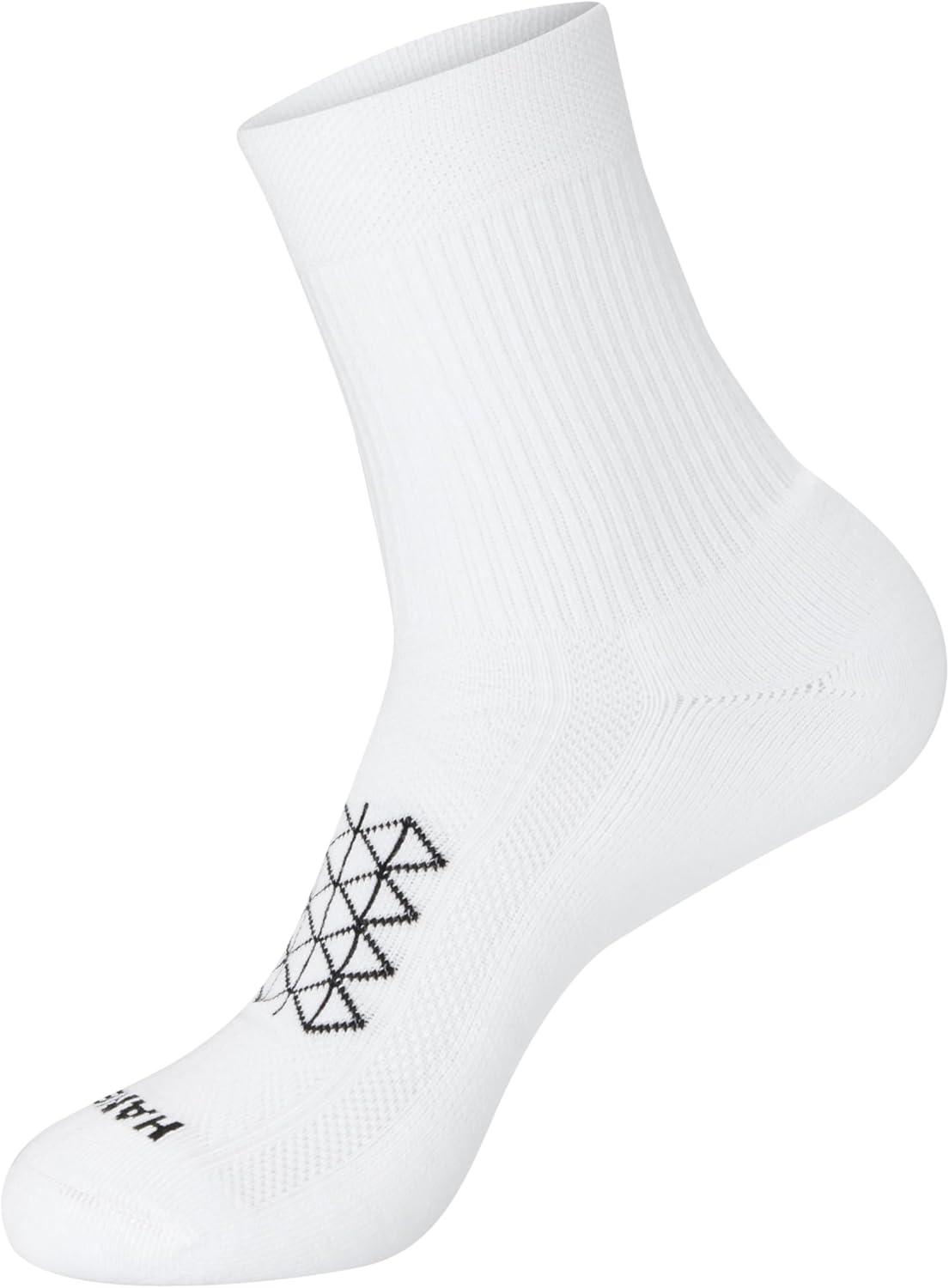imageHanes Mens Socks Pack 4Pair Pack Absolute Run Cushioned HeelShield Tab MoistureWicking Mens Socks