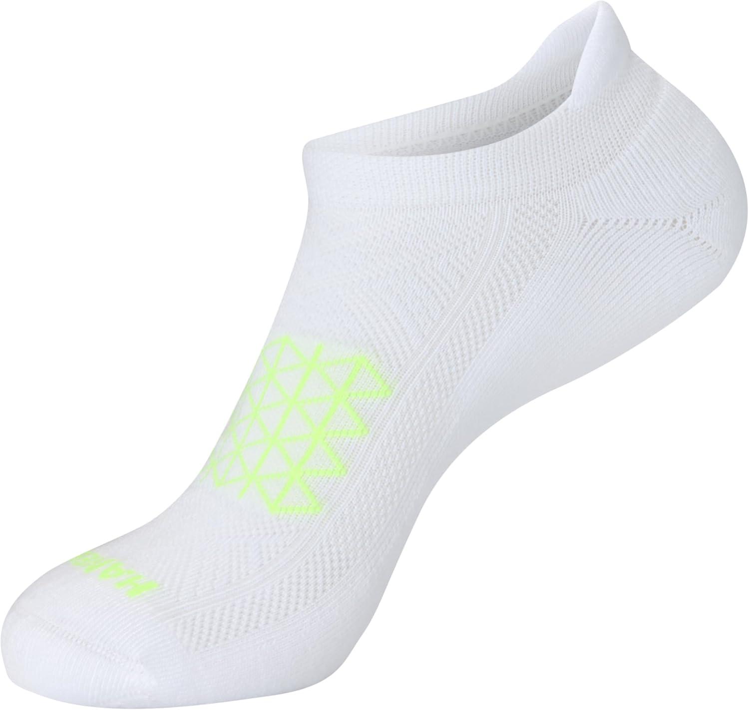 imageHanes Mens Socks Pack 4Pair Pack Absolute Run Mens HeelShield Tab Moisture Wicking Socks for Men