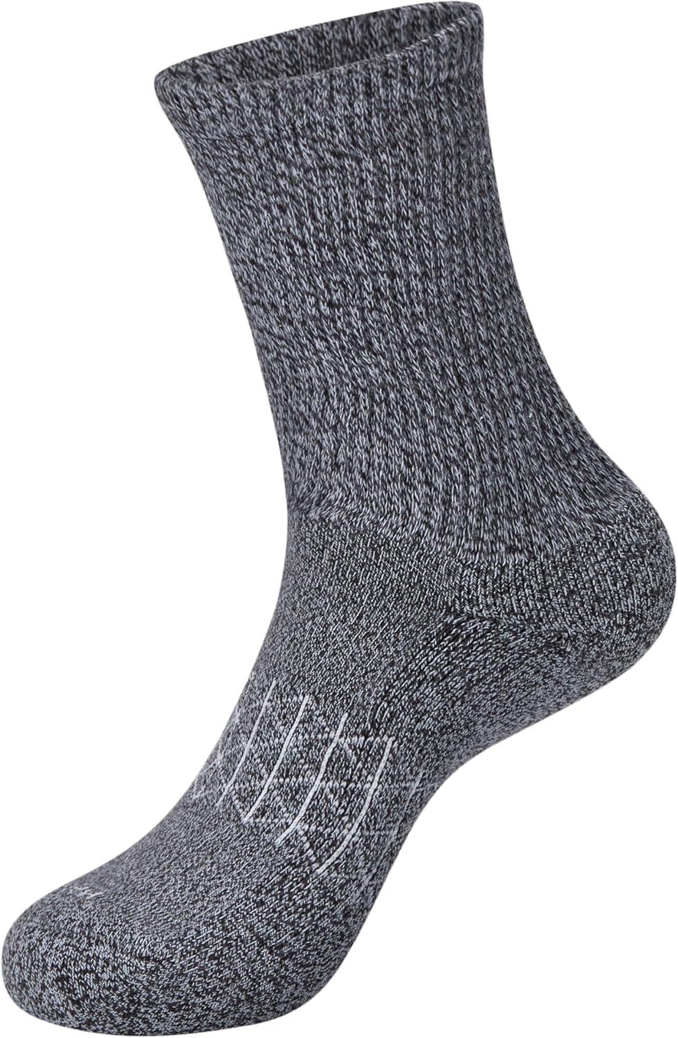 imageHanes Womens Absolute Wellness NonRestrictive Cushioned Crew Socks 4PackBlackGreyWhite