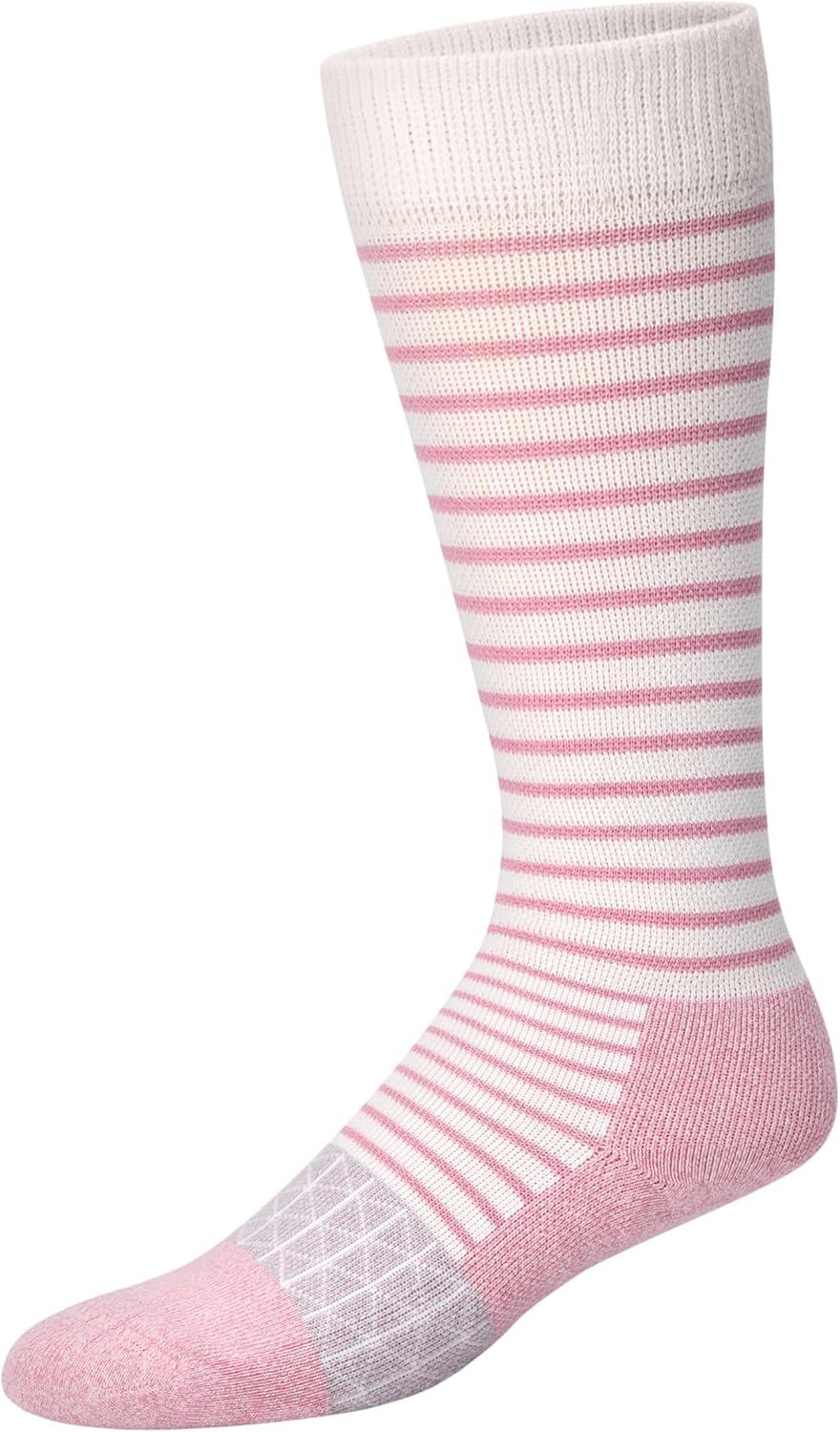 imageHanes Womens Overthecalf Socks WMild Graduated Compression Absolute Wellness Nonbinding Cushioned Socks 3packFashion PinkTanGreen