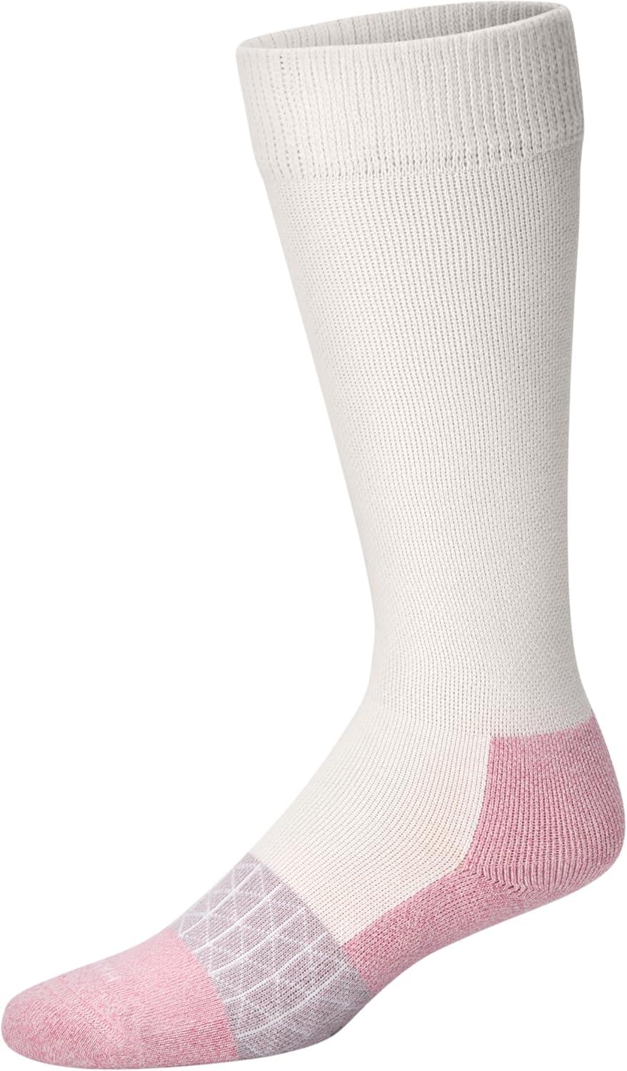 imageHanes Womens Overthecalf Socks WMild Graduated Compression Absolute Wellness Nonbinding Cushioned Socks 3packFashion PinkTanGreen