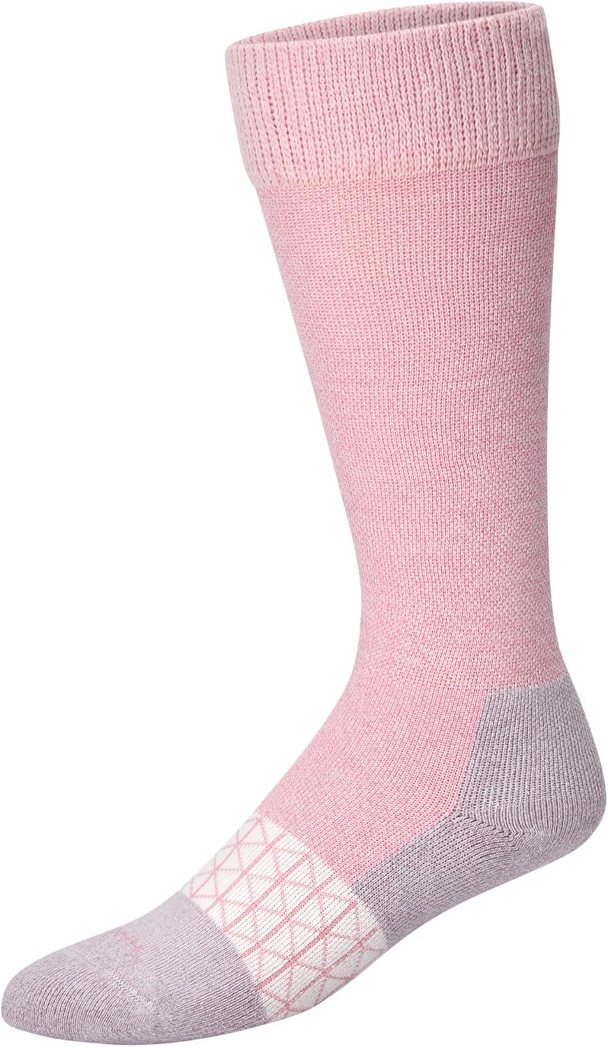 imageHanes Womens Overthecalf Socks WMild Graduated Compression Absolute Wellness Nonbinding Cushioned Socks 3packFashion PinkTanGreen