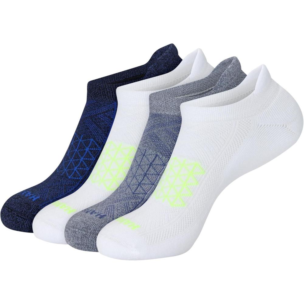 imageHanes Mens Socks Pack 4Pair Pack Absolute Run Mens HeelShield Tab Moisture Wicking Socks for Men