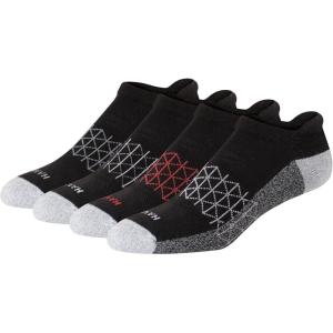 Hanes Men’s Socks, Absolute Comfort Cushioned Moisture-wicking Seamless Toe, 4 Pack, Ankle, Crew and Heel Shield Socks(Black/Gray Foot – Heel Shield)