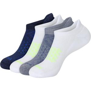 Hanes Men’s Socks Pack, 4-Pair Pack, Absolute Run Men’s Heel-Shield Tab, Moisture Wicking Socks for Men
