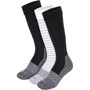 Hanes Women’s Over-the-calf Socks W/Mild Graduated Compression, Absolute Wellness Non-binding Cushioned Socks, 3-pack(Black/Grey/White)