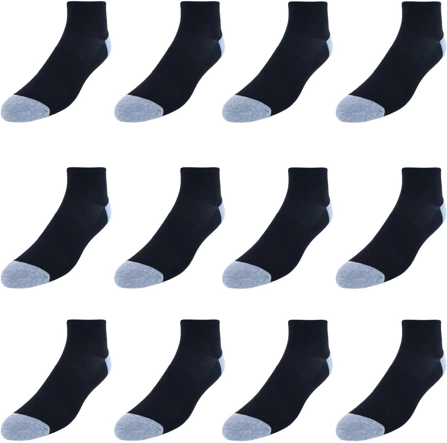 image:imageHanes Mens Socks Active Cool Xtemp Lightweight Moisturewicking Cushioned Ankle Crew and No Show 12 and 14 Pair PacksBlack Ankle 12 Pair