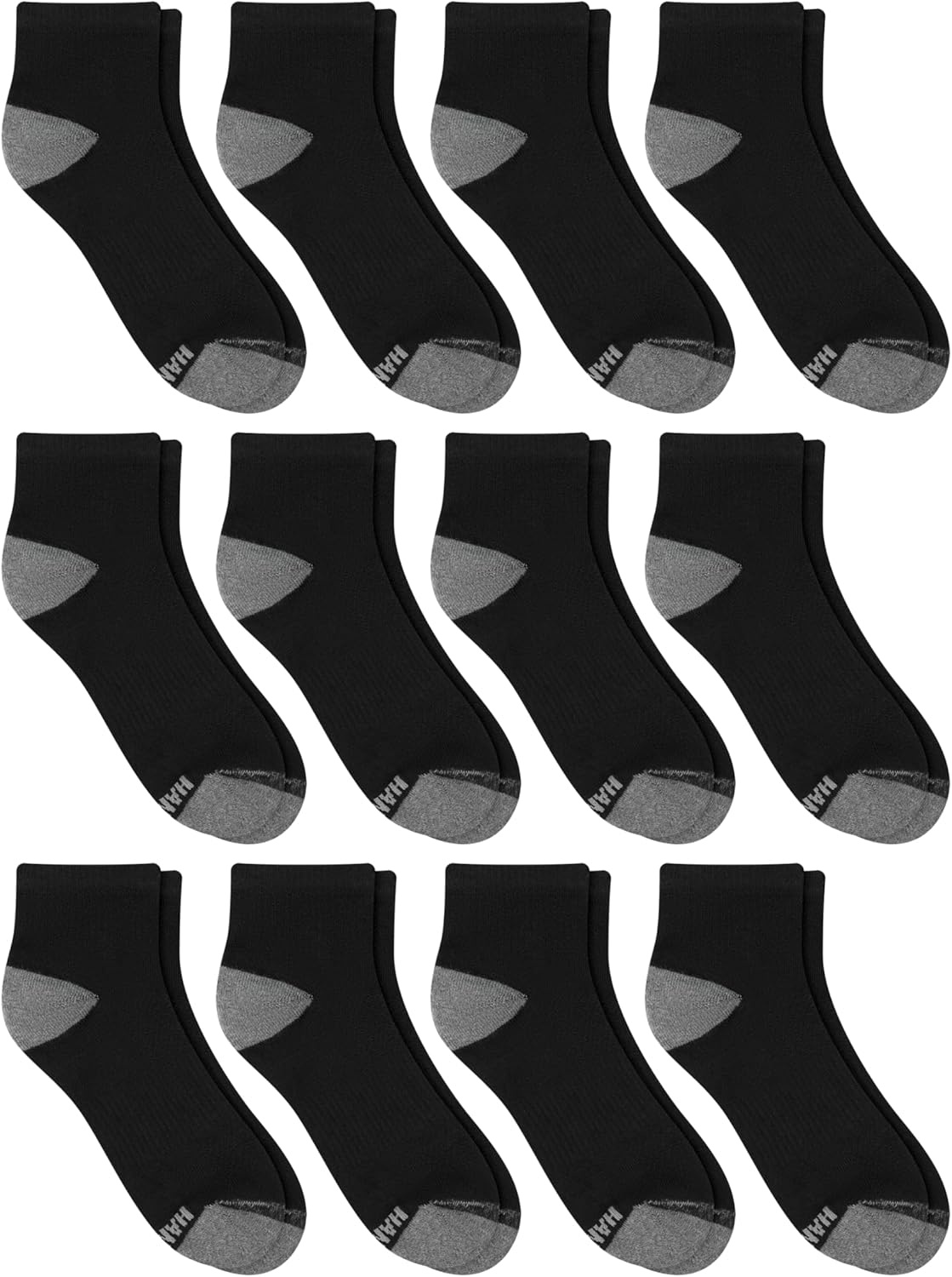 image:imageHanes Mens Socks Active Cool Xtemp Lightweight Moisturewicking Cushioned Ankle Crew and No Show 12 and 14 Pair PacksBlack Ankle 14 Pair