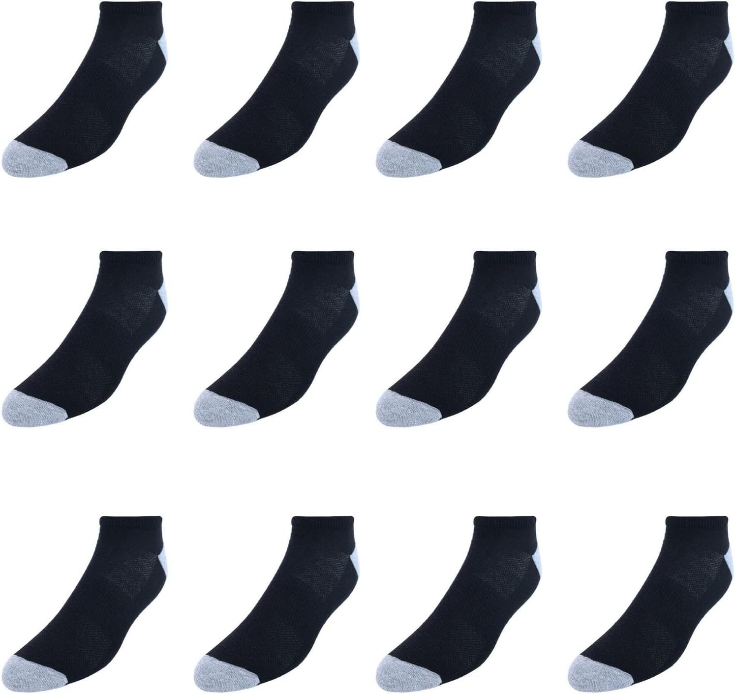 image:imageHanes Mens Socks Active Cool Xtemp Lightweight Moisturewicking Cushioned Ankle Crew and No Show 12 and 14 Pair PacksBlack Low Cut 12 Pair