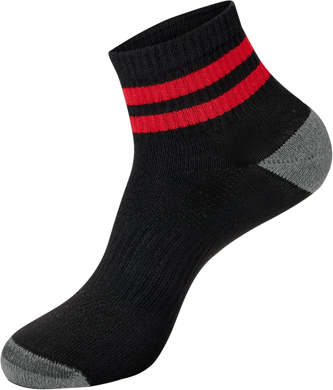 image:imageHanes Mens Socks Active Cool Xtemp Lightweight Moisturewicking Cushioned Ankle Crew and No Show 12 and 14 Pair PacksBlack Stripe Ankle 14 Pair