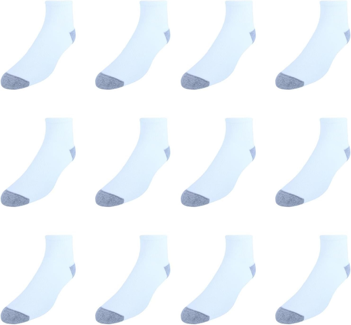 image:imageHanes Mens Socks Active Cool Xtemp Lightweight Moisturewicking Cushioned Ankle Crew and No Show 12 and 14 Pair PacksWhite Ankle 12 Pair