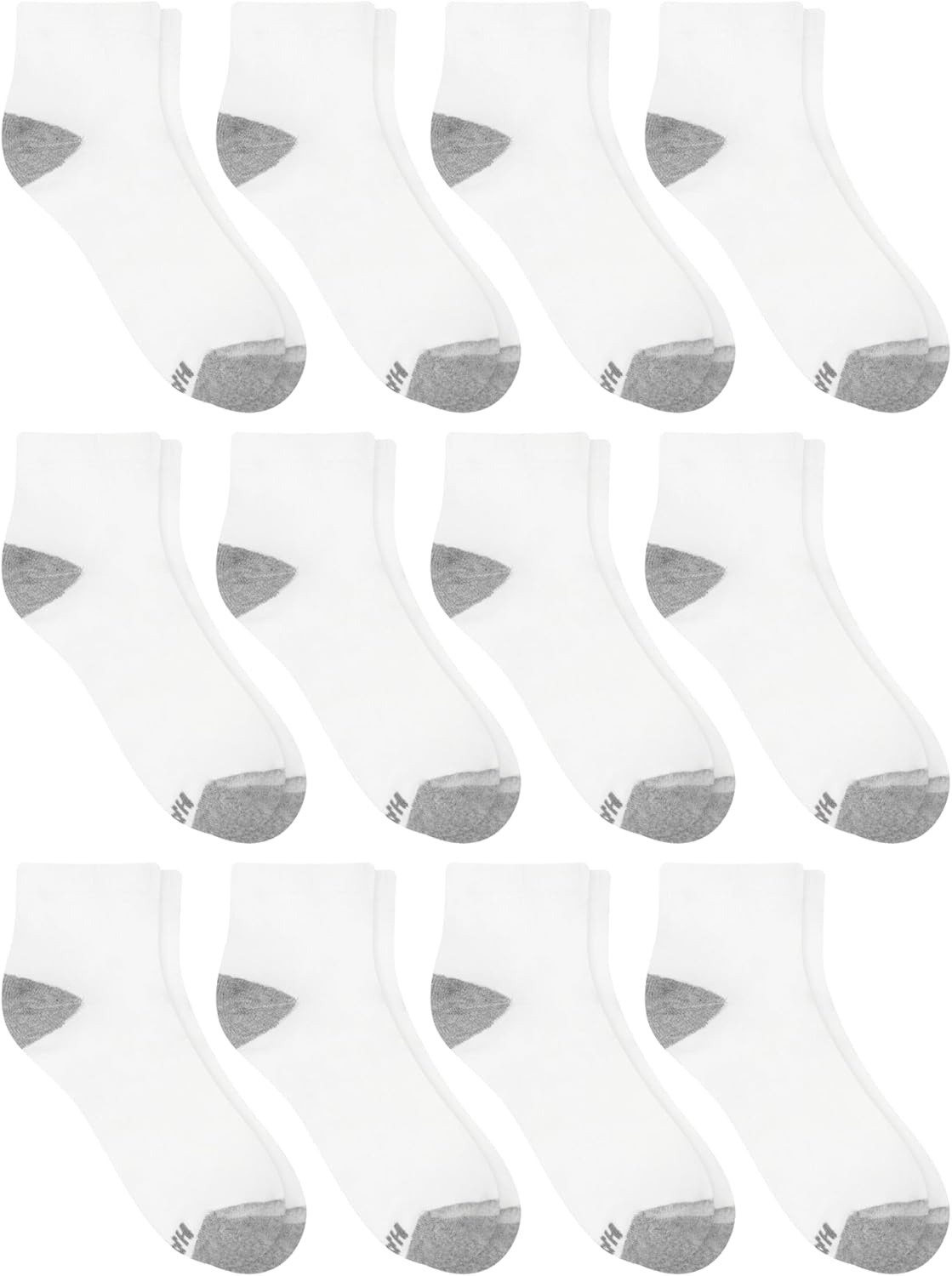 image:imageHanes Mens Socks Active Cool Xtemp Lightweight Moisturewicking Cushioned Ankle Crew and No Show 12 and 14 Pair PacksWhite Ankle 14 Pair
