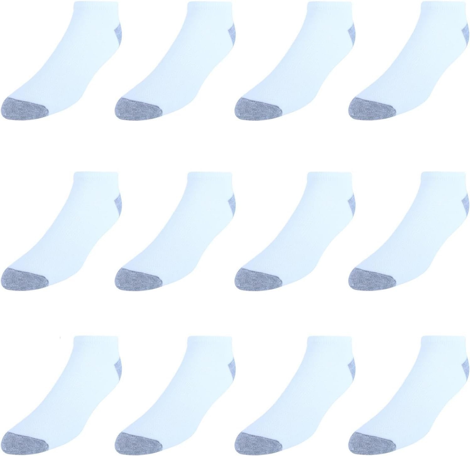 image:imageHanes Mens Socks Active Cool Xtemp Lightweight Moisturewicking Cushioned Ankle Crew and No Show 12 and 14 Pair PacksWhite Low Cut 12 Pair