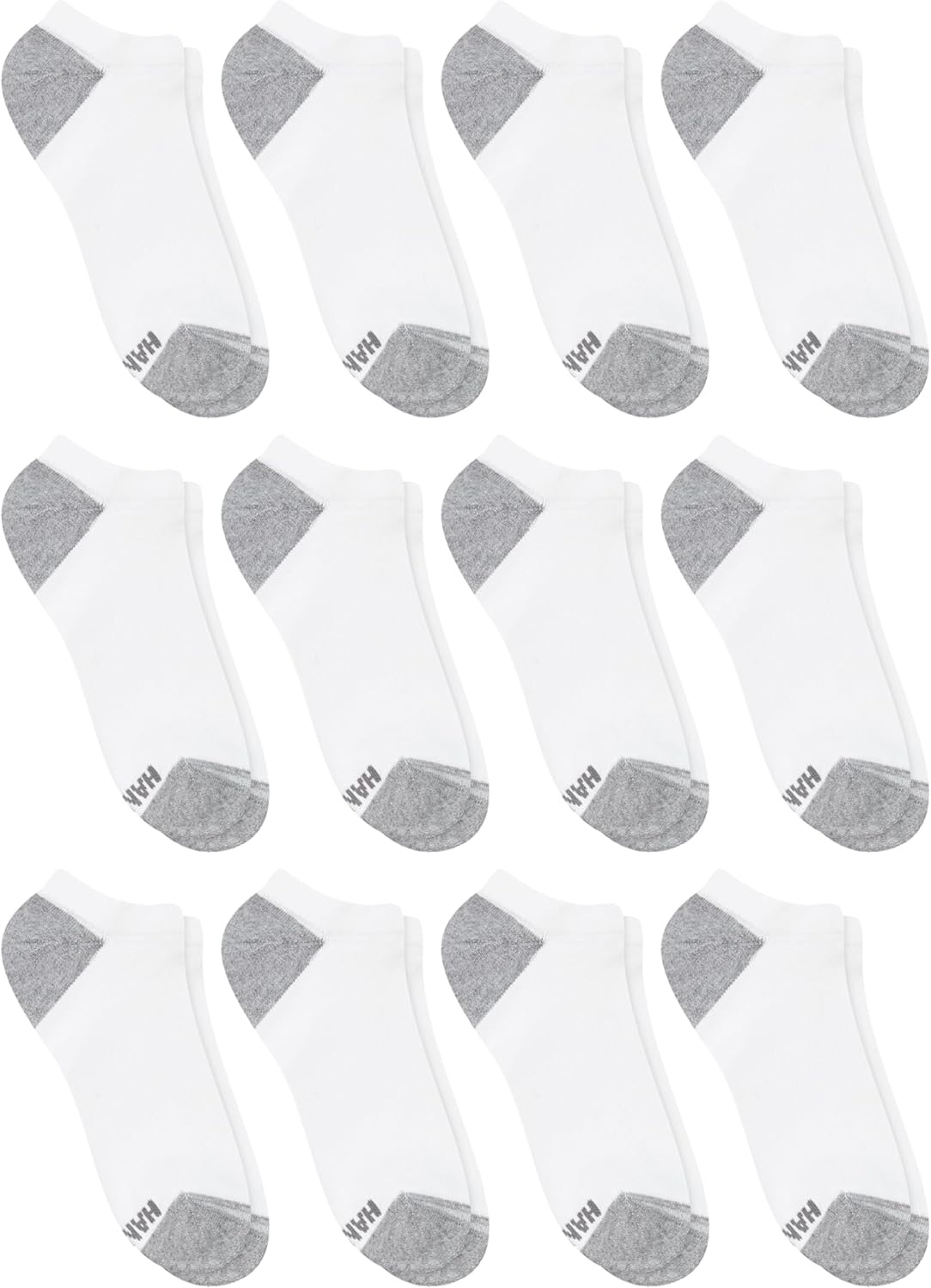 image:imageHanes Mens Socks Active Cool Xtemp Lightweight Moisturewicking Cushioned Ankle Crew and No Show 12 and 14 Pair PacksWhite No Show 12 Pair