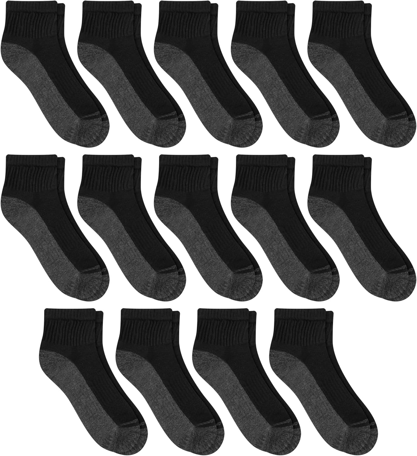 image:imageHanes Mens Socks XTemp Cushioned Low Cut Socks 12PackBlack Ankle 14 Pair
