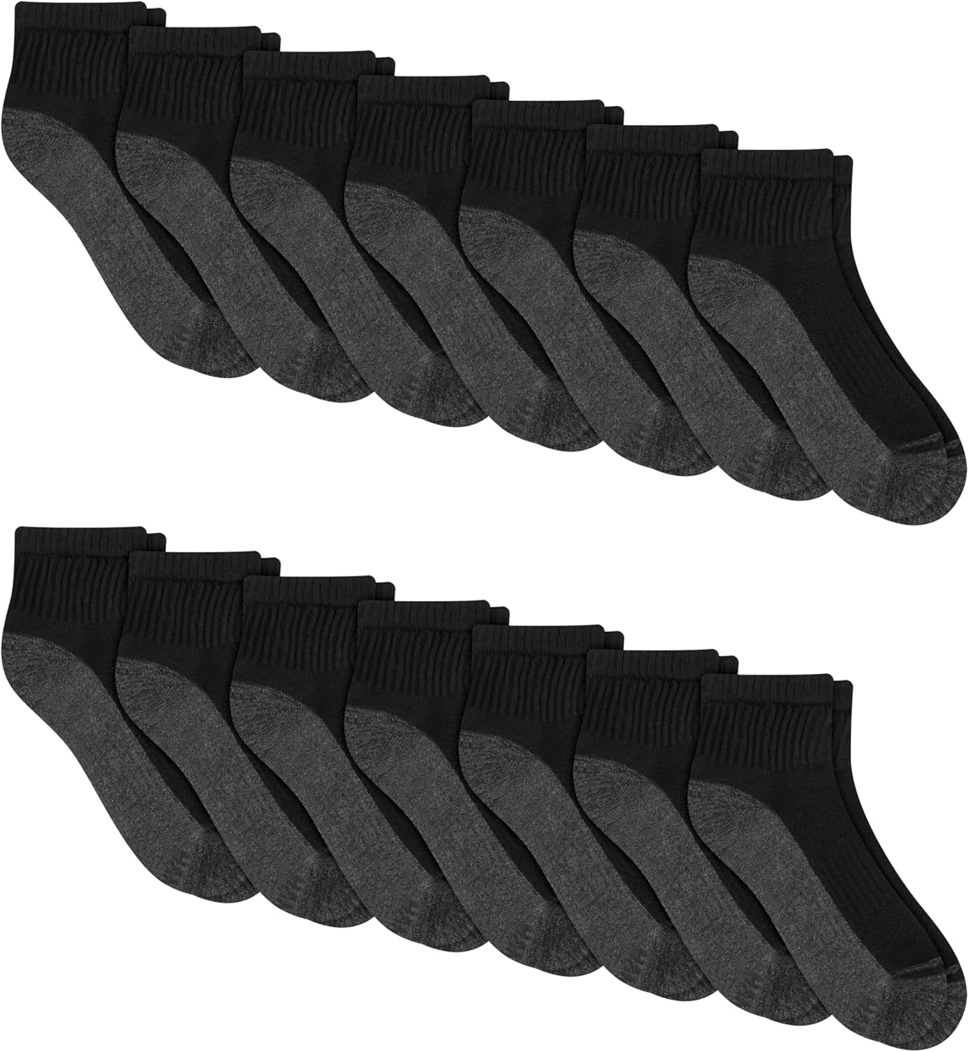image:imageHanes Mens Socks XTemp Cushioned Low Cut Socks 12PackBlack Ankle 14 Pair