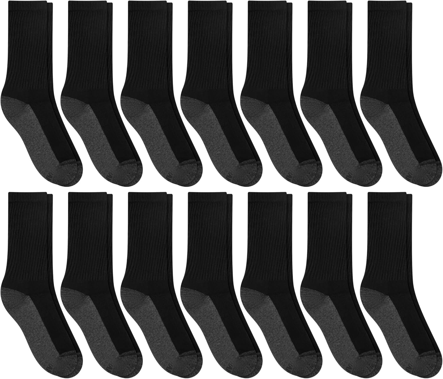 image:imageHanes Mens Socks XTemp Cushioned Low Cut Socks 12PackBlack Crew 14 Pair
