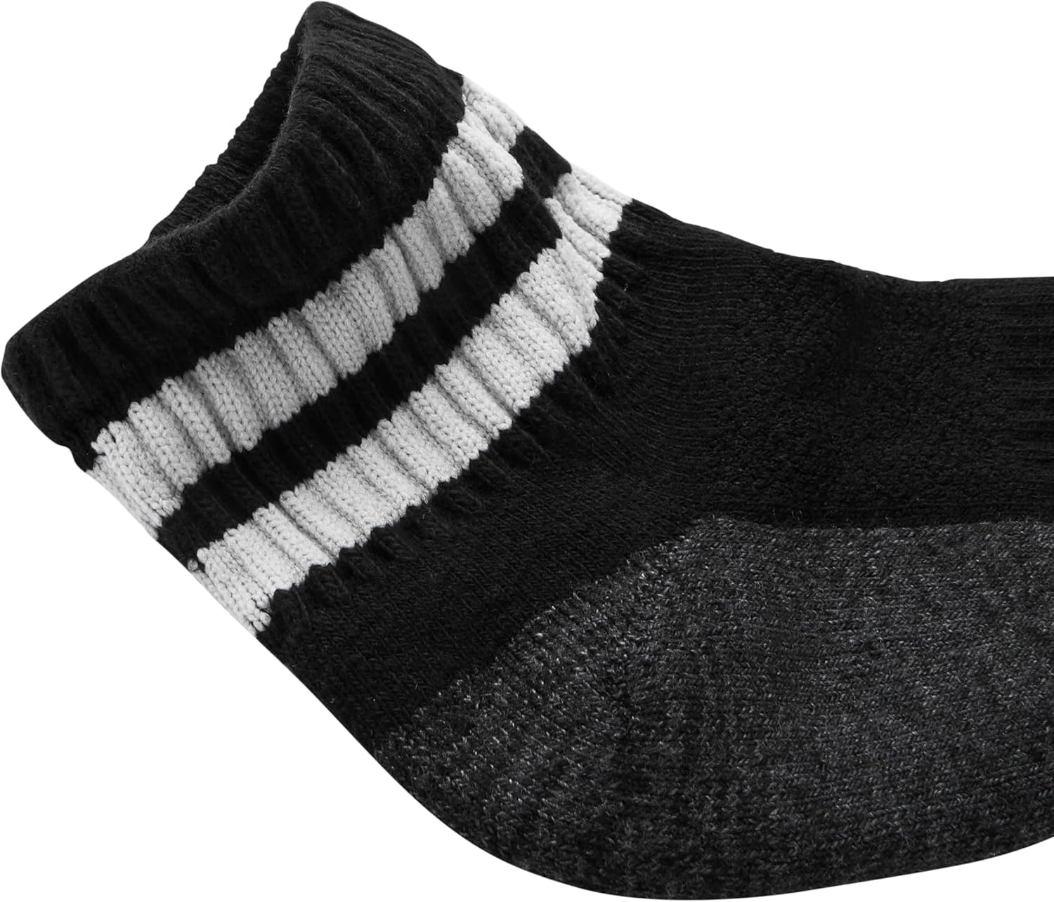 image:imageHanes Mens Socks XTemp Cushioned Low Cut Socks 12PackBlack Stripe Ankle 14 Pair