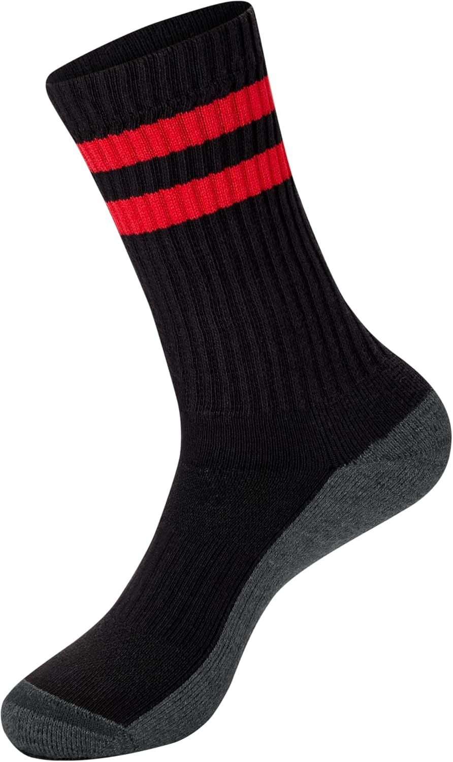 image:imageHanes Mens Socks XTemp Cushioned Low Cut Socks 12PackBlack Stripe Crew 14 Pair