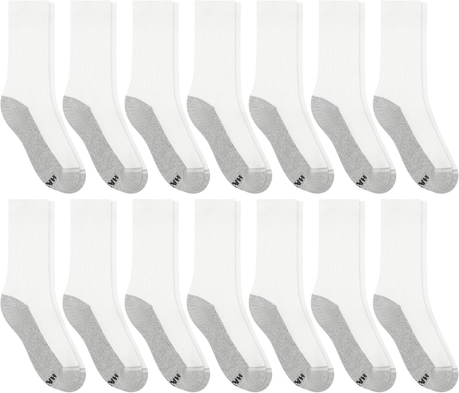 image:imageHanes Mens Socks XTemp Cushioned Low Cut Socks 12PackWhite Crew 14 Pair