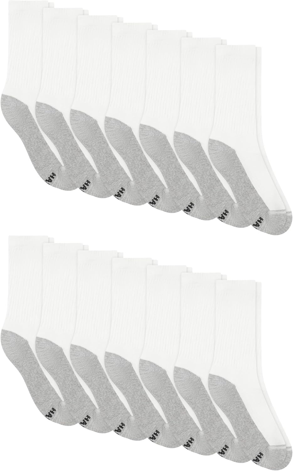 image:imageHanes Mens Socks XTemp Cushioned Low Cut Socks 12PackWhite Crew 14 Pair