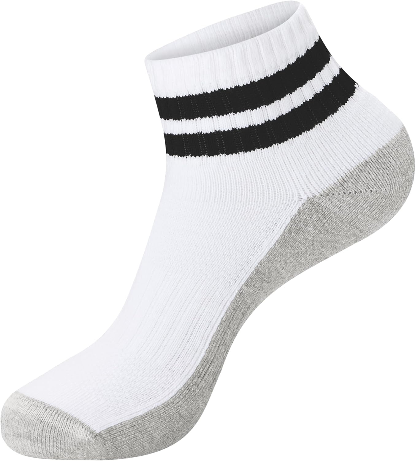 image:imageHanes Mens Socks XTemp Cushioned Low Cut Socks 12PackWhite Stripe Ankle 14 Pair
