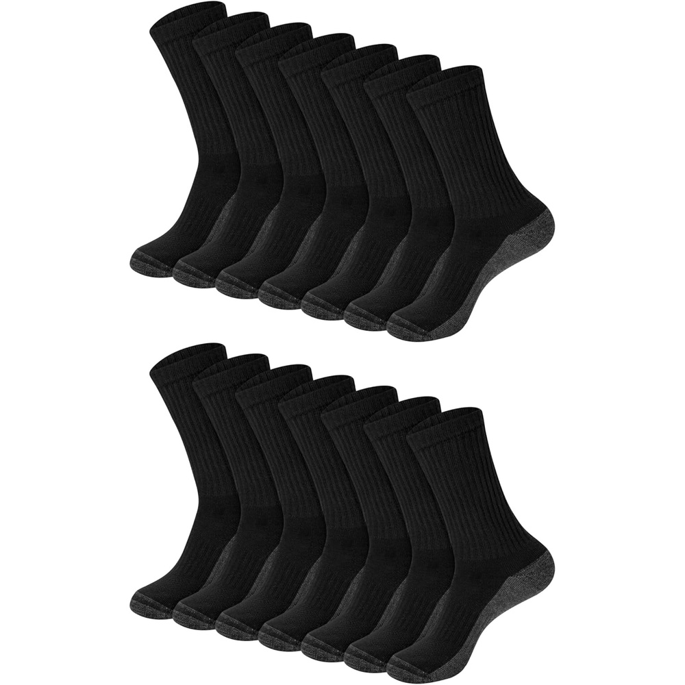 image:imageHanes Mens Socks XTemp Cushioned Low Cut Socks 12PackBlack Crew 14 Pair