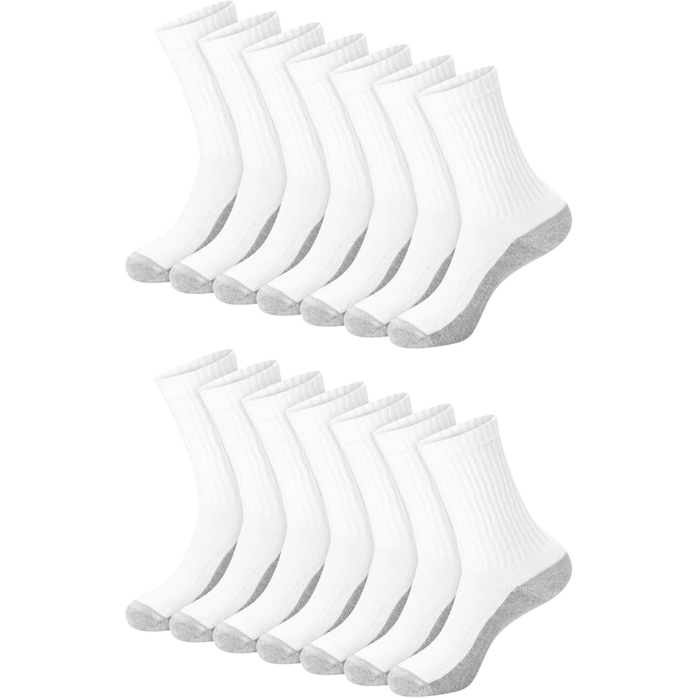 image:imageHanes Mens Socks XTemp Cushioned Low Cut Socks 12PackWhite Crew 14 Pair