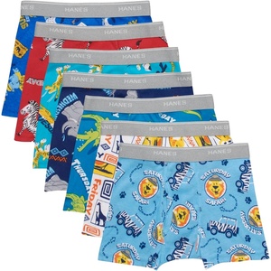Hanes Boys’ Boxer Briefs, Moisture-Wicking Underwear for Boys & Toddlers, Assorted, 10 or 12 Pack(Days of Week Assorted)