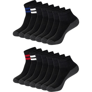 Hanes Men’s Socks, X-Temp Cushioned Low Cut Socks, 12-Pack(Black Stripe – Ankle 14 Pair)