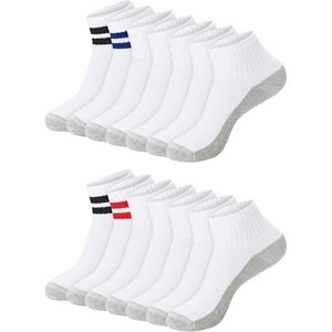 Hanes Men’s Socks, X-Temp Cushioned Low Cut Socks, 12-Pack(White Stripe – Ankle 14 Pair)