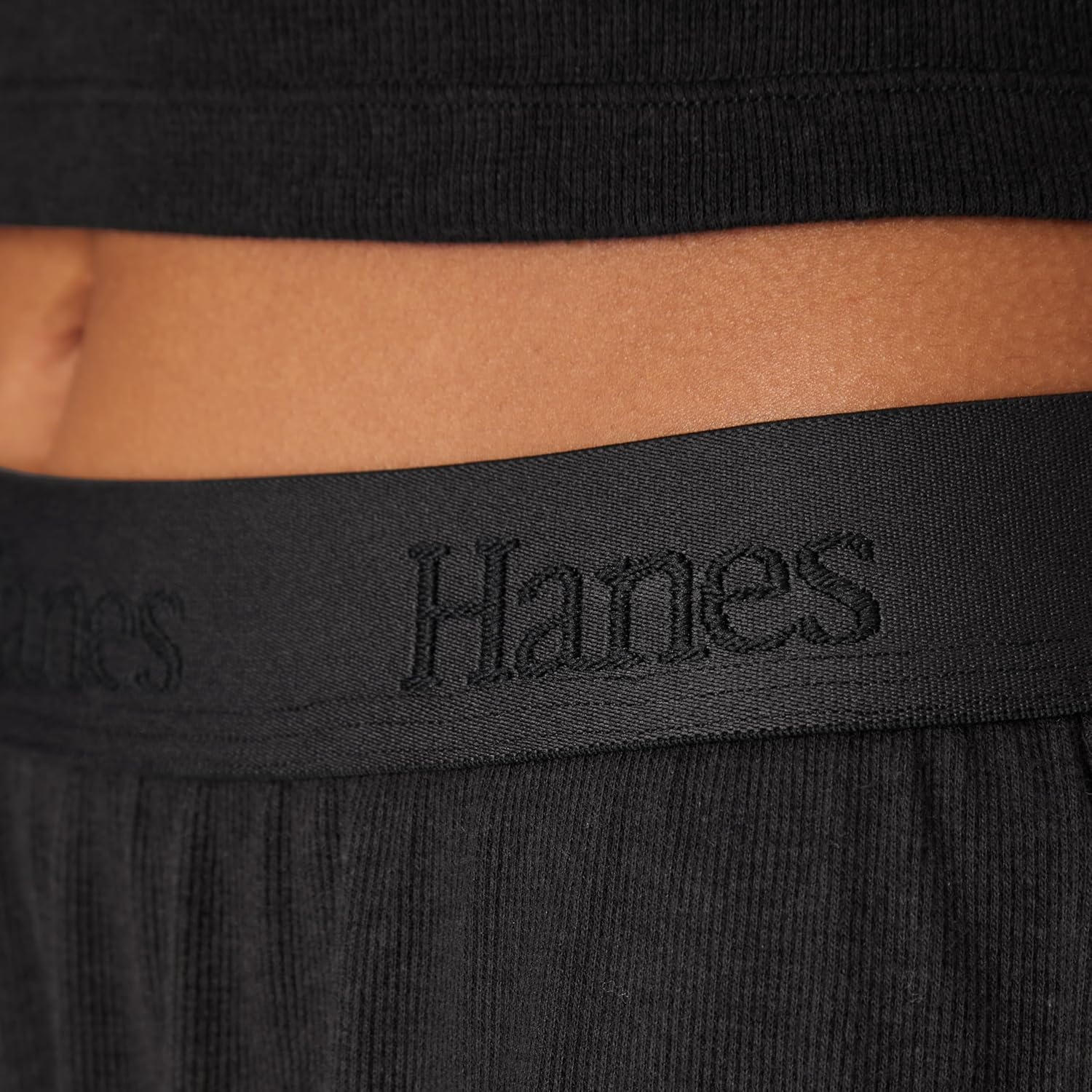 image:imageHanes Womens Originals Pajama Shorts Pack 2Pack Comfywear Pajamas for Women Set Loungewear Clothing Sleep ShortsBlackNatural Cedar