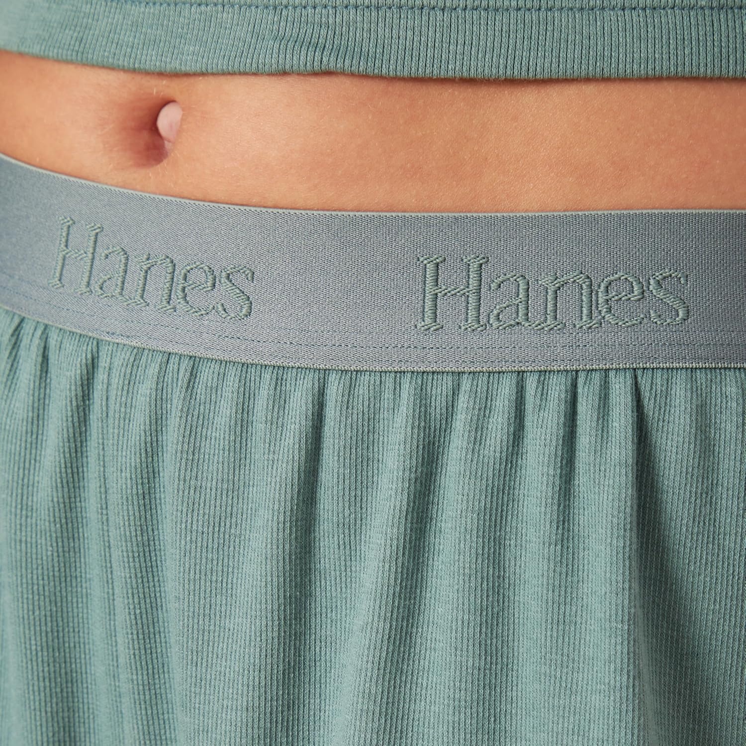 image:imageHanes Womens Originals Pajama Shorts Pack 2Pack Comfywear Pajamas for Women Set Loungewear Clothing Sleep ShortsStargazer GreyFaded Sage Green